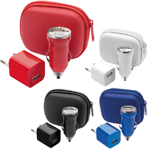 SET CARICATORI USB IN ASTUCCIO