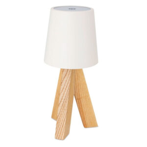 Lampada led con zampe di legno